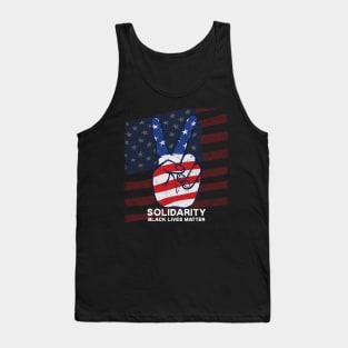 SOLIDARITY - BLACK LIVES MATTER PEACE SIGN Tank Top